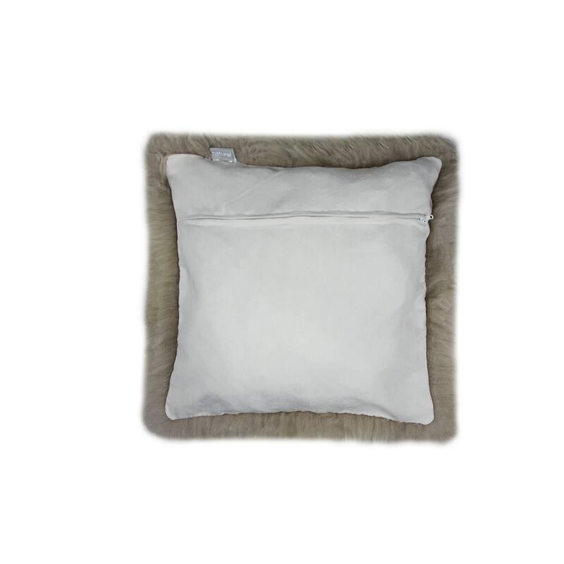 Natural Home Decor New Zealand Sheepskin Pillow 1Piece Taupe 18